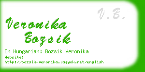 veronika bozsik business card